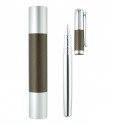 Silver Brown Roller Pen With Tube