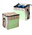 Striped Insulated Cooler Bag